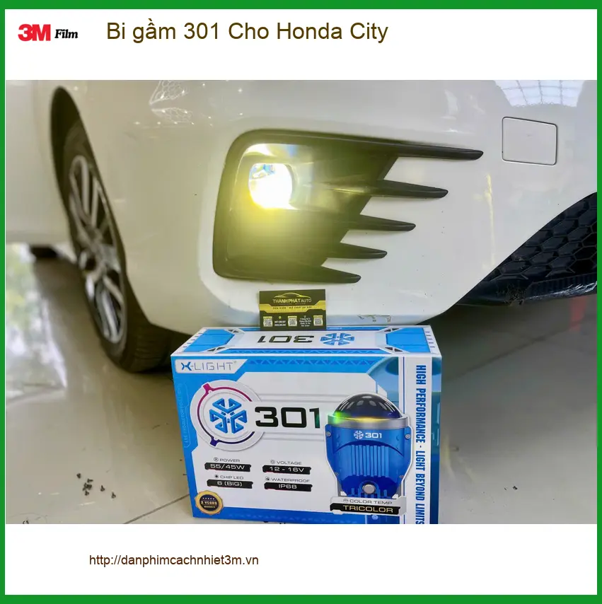 Anh Quang lắp bi gầm 301 cho Honda City tại Quận Tân Phú để tăng sáng