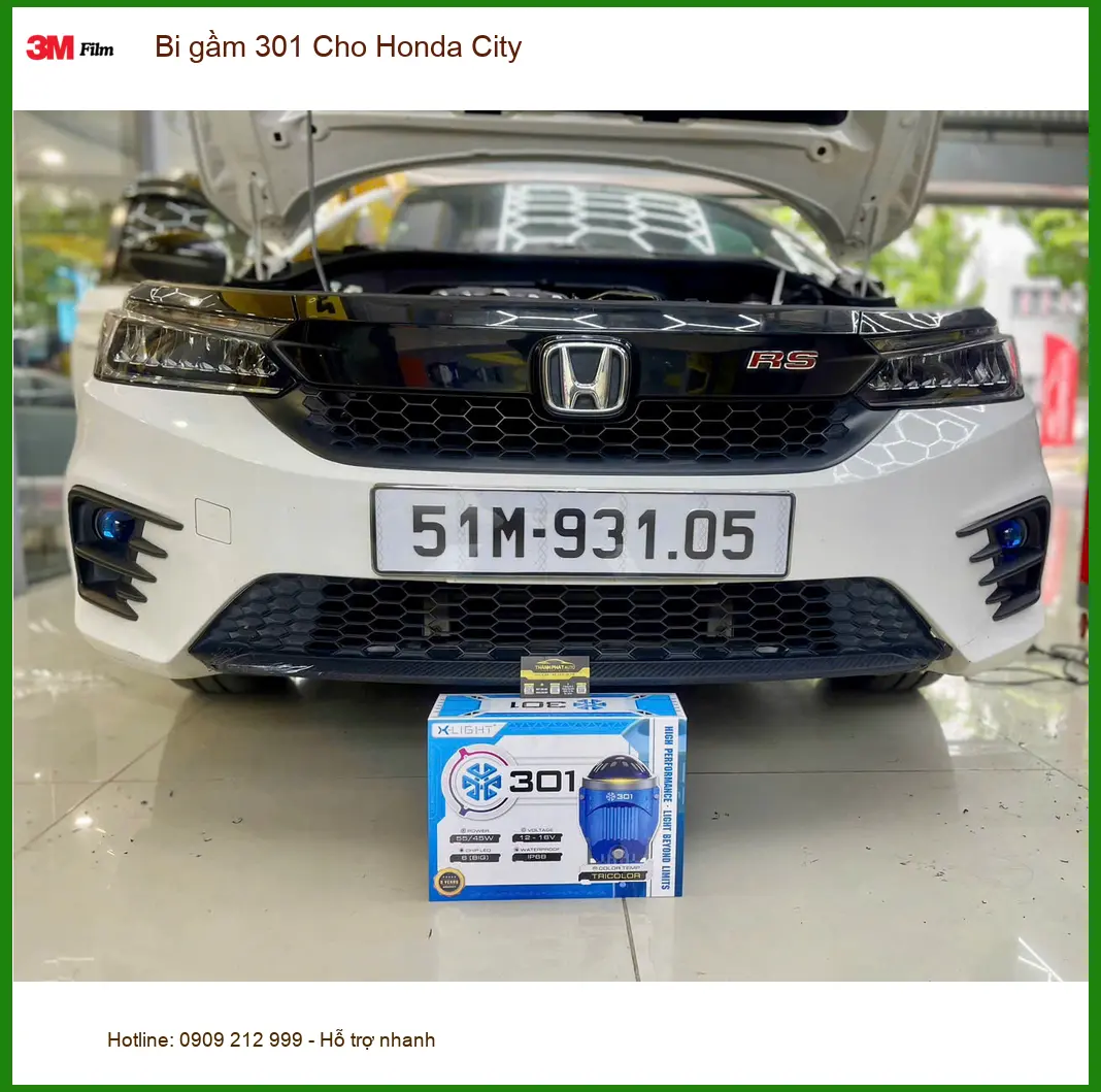 Anh Quang lắp bi gầm 301 cho Honda City tại Quận Tân Phú để tăng sáng ảnh thực tế 2