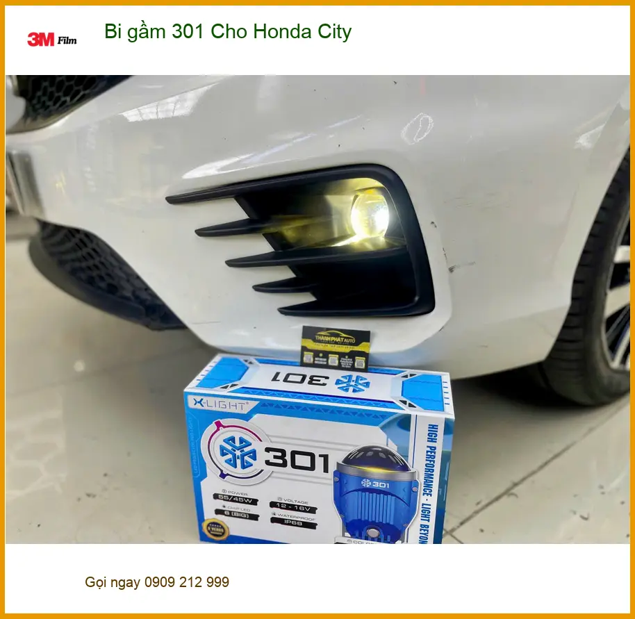 Anh Dũng lắp bi gầm 301 cho Honda City tại Thủ Đức vì đèn zin yếu khi đi đêm