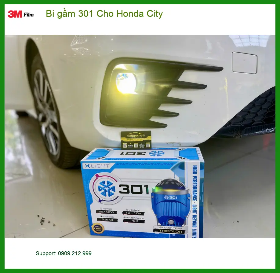 Anh Minh lắp bi gầm 301 cho Honda City tại Quận 5 vì đèn zin yếu ảnh thực tế 2