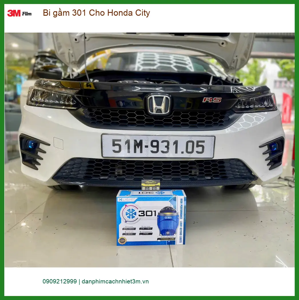 Anh Minh lắp bi gầm 301 cho Honda City tại Quận 5 vì đèn zin yếu ảnh thực tế 3