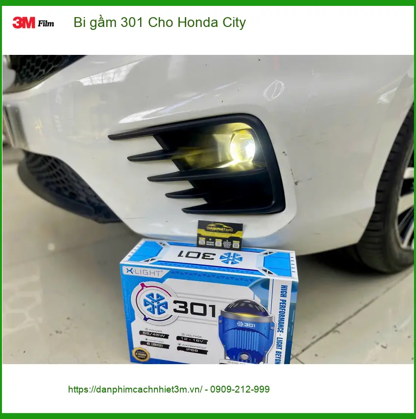 Anh Minh lắp bi gầm 301 cho Honda City tại Quận 5 vì đèn zin yếu ảnh thực tế 4
