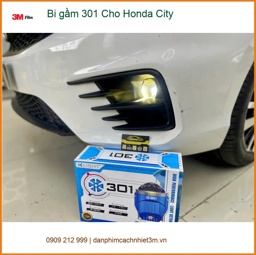 Anh Nam độ bi gầm 301 cho Honda City ở Bình Tân đi đêm thiếu sáng