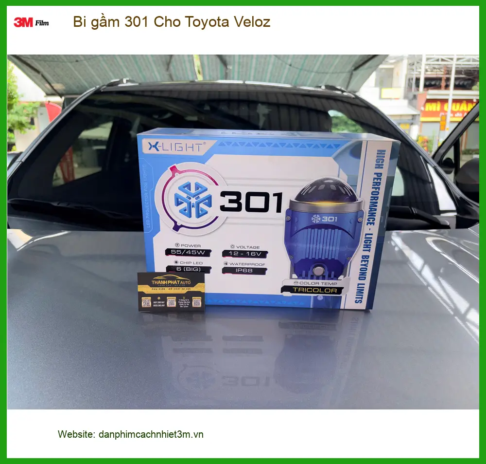 Anh Tùng lắp bi gầm 301 Toyota Veloz Thủ Đức cải thiện tầm nhìn đêm ảnh thực tế 2
