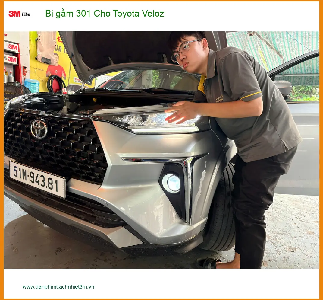 Anh Tùng lắp bi gầm 301 Toyota Veloz Thủ Đức cải thiện tầm nhìn đêm ảnh thực tế 3