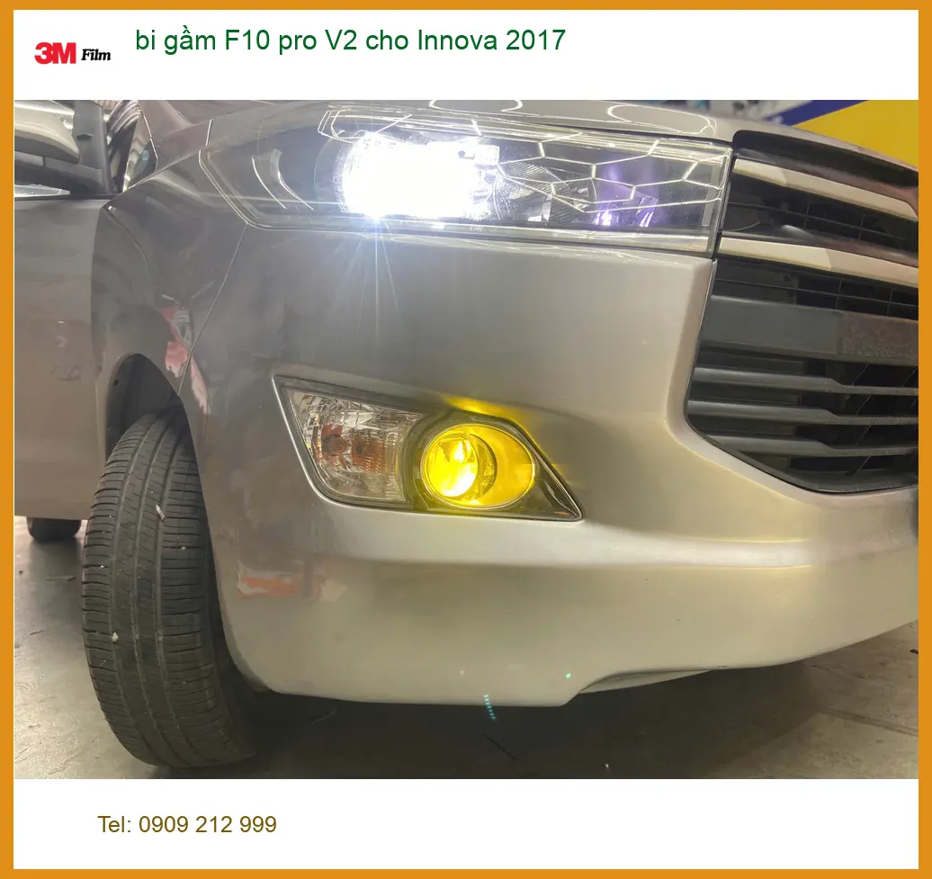 Anh Tấn lắp bi gầm F10 pro V2 cho Innova 2017 vì hay đi đêm ở Quận Bình Tân ảnh thực tế 2