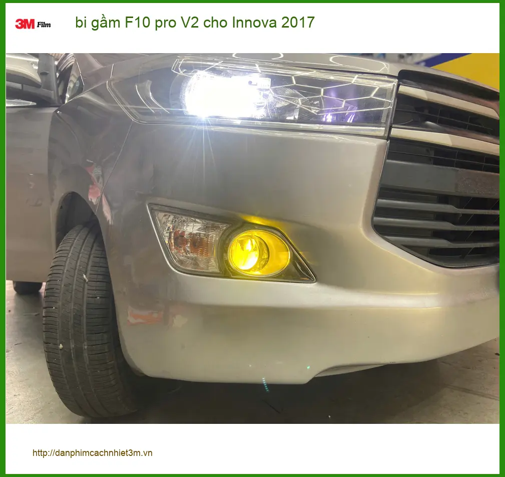 Anh Bách nâng cấp bi gầm F10 pro V2 cho Innova 2017 tại Quận 2 vì đèn zin kém sáng ảnh thực tế 3