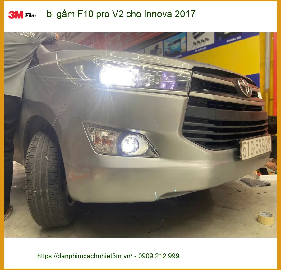 Anh Đức An lắp bi gầm F10 pro V2 cho Innova 2017 tại Quận Tân Bình