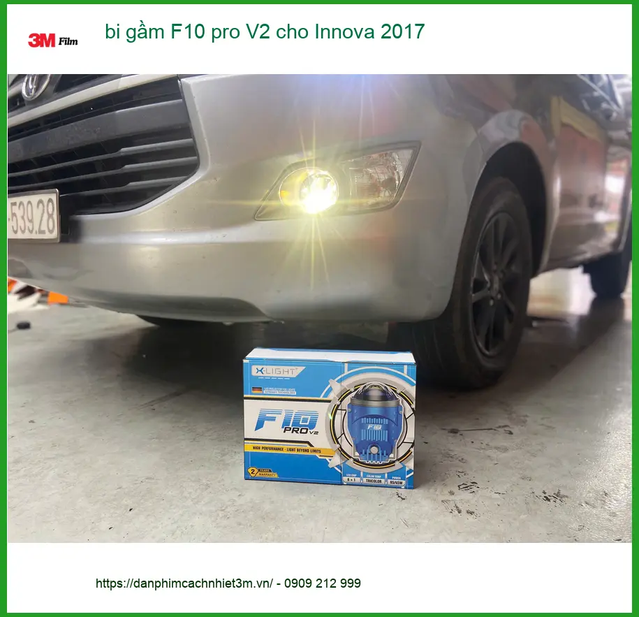 Anh Bách lắp bi gầm F10 pro V2 cho Innova 2017 sau khi đi đường đêm ở Hóc Môn bị mờ