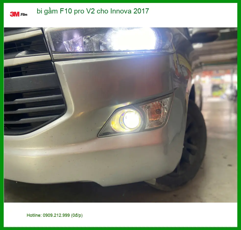 Anh Bách lắp bi gầm F10 pro V2 cho Innova 2017 sau khi đi đường đêm ở Hóc Môn bị mờ ảnh thực tế 2