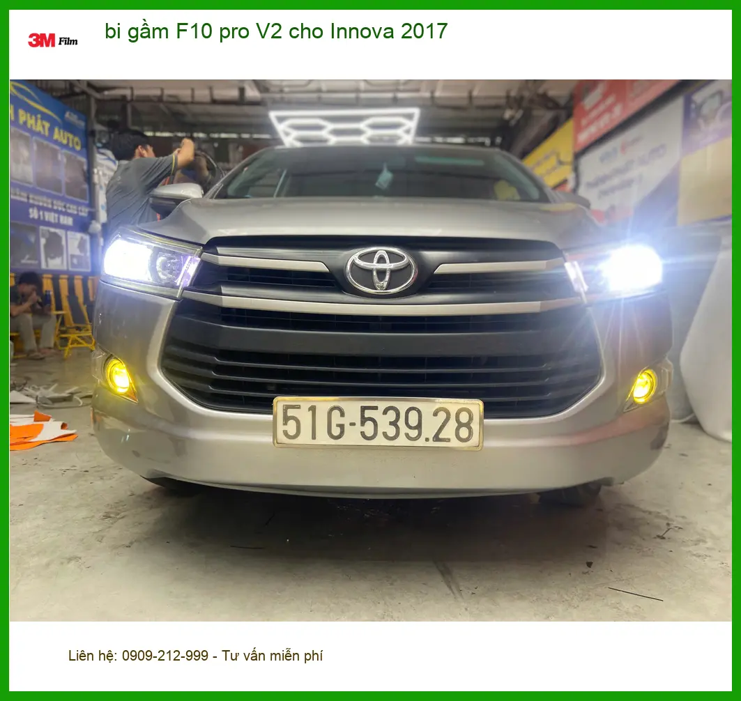 Anh Bách lắp bi gầm F10 pro V2 cho Innova 2017 sau khi đi đường đêm ở Hóc Môn bị mờ ảnh thực tế 3