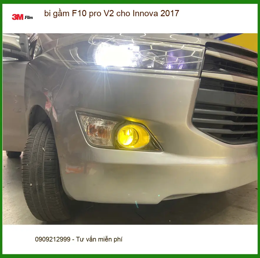 Anh Bách lắp bi gầm F10 pro V2 cho Innova 2017 sau khi đi đường đêm ở Hóc Môn bị mờ ảnh thực tế 4