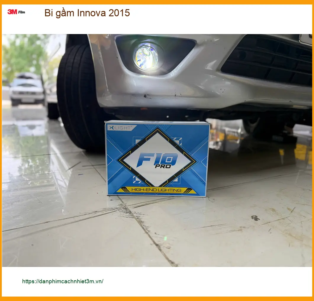 Anh Dũng lắp bi gầm cho Innova 2015 tại Quận 11 vì đèn zin không đủ sáng khi trời tối ảnh thực tế 4