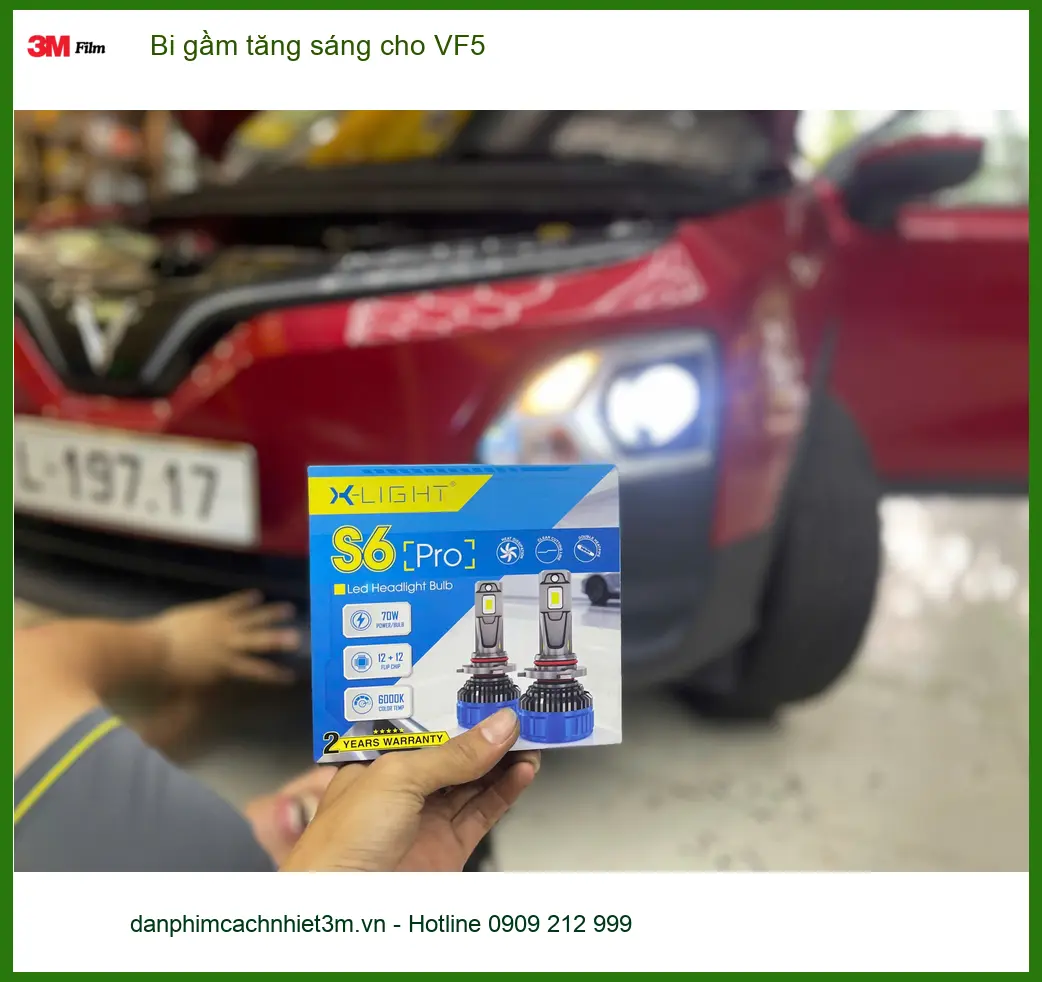 Anh Hưng lắp bi gầm tăng sáng cho VinFast VF5 vì đèn zin không đủ sáng tại Hóc Môn ảnh thực tế 3
