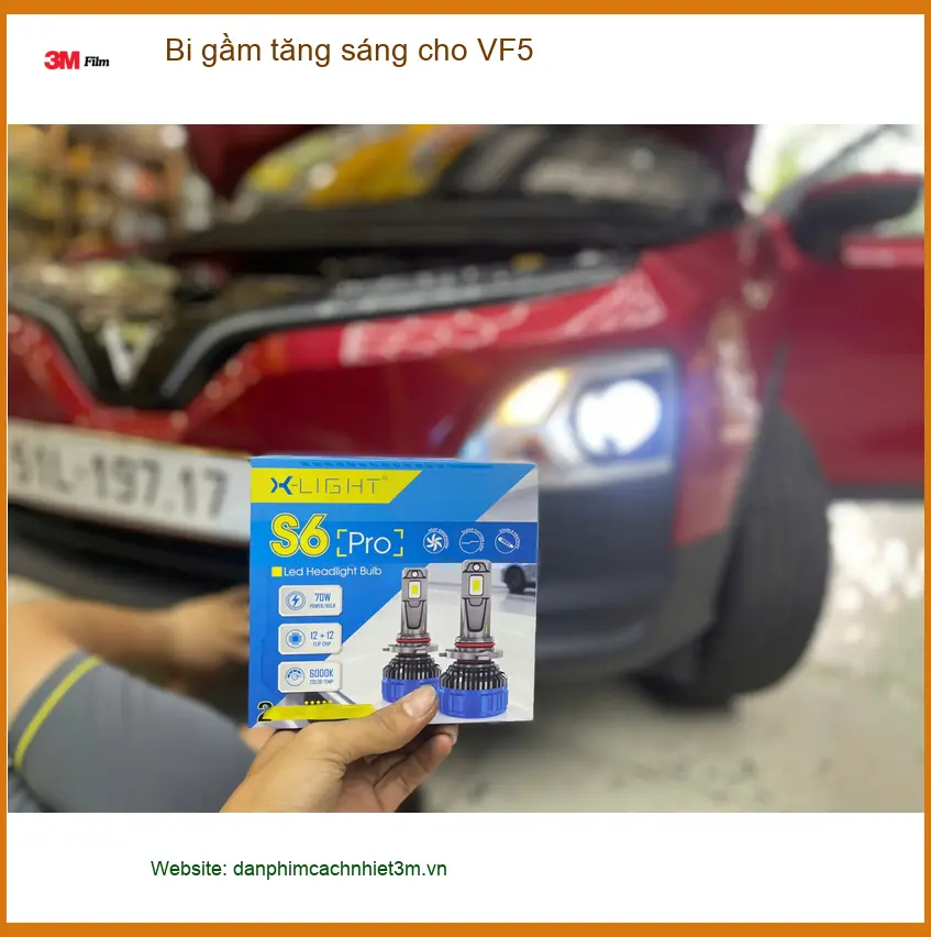 Anh Thanh độ bi gầm tăng sáng cho VF5 tại Quận Tân Bình để đi đêm an toàn hơn ảnh thực tế 2