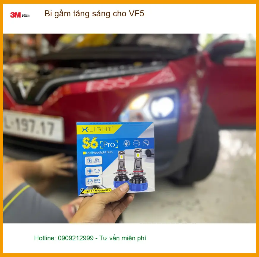 Chú Tấn độ bi gầm tăng sáng cho VF5 tại Thủ Đức vì đèn zin không đủ sáng khi đi đêm