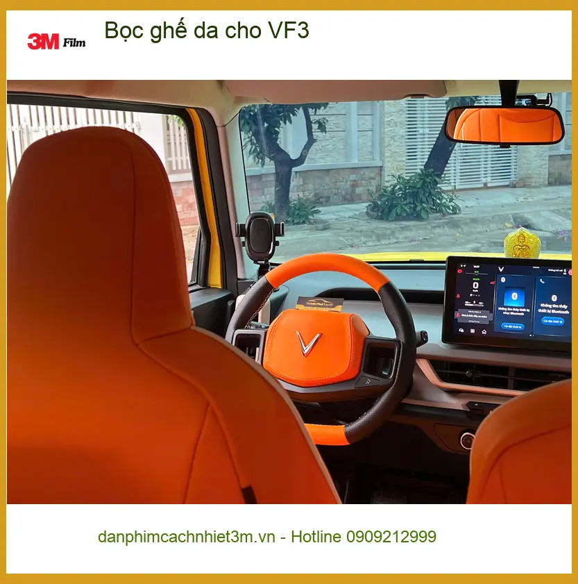 Anh Nam bọc ghế da cho VF3 tại Quận 6 để nội thất xe sạch sẽ hơn ảnh thực tế 4