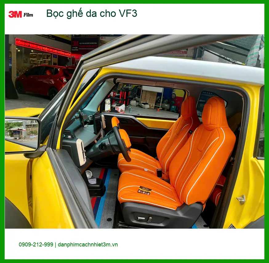 Chị Thảo bọc ghế da cho VF3 tại Quận 1 để nâng tầm không gian nội thất