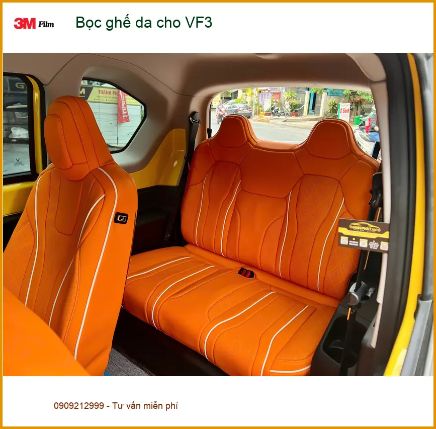 Chị Thảo bọc ghế da cho VF3 tại Quận 1 để nâng tầm không gian nội thất ảnh thực tế 3