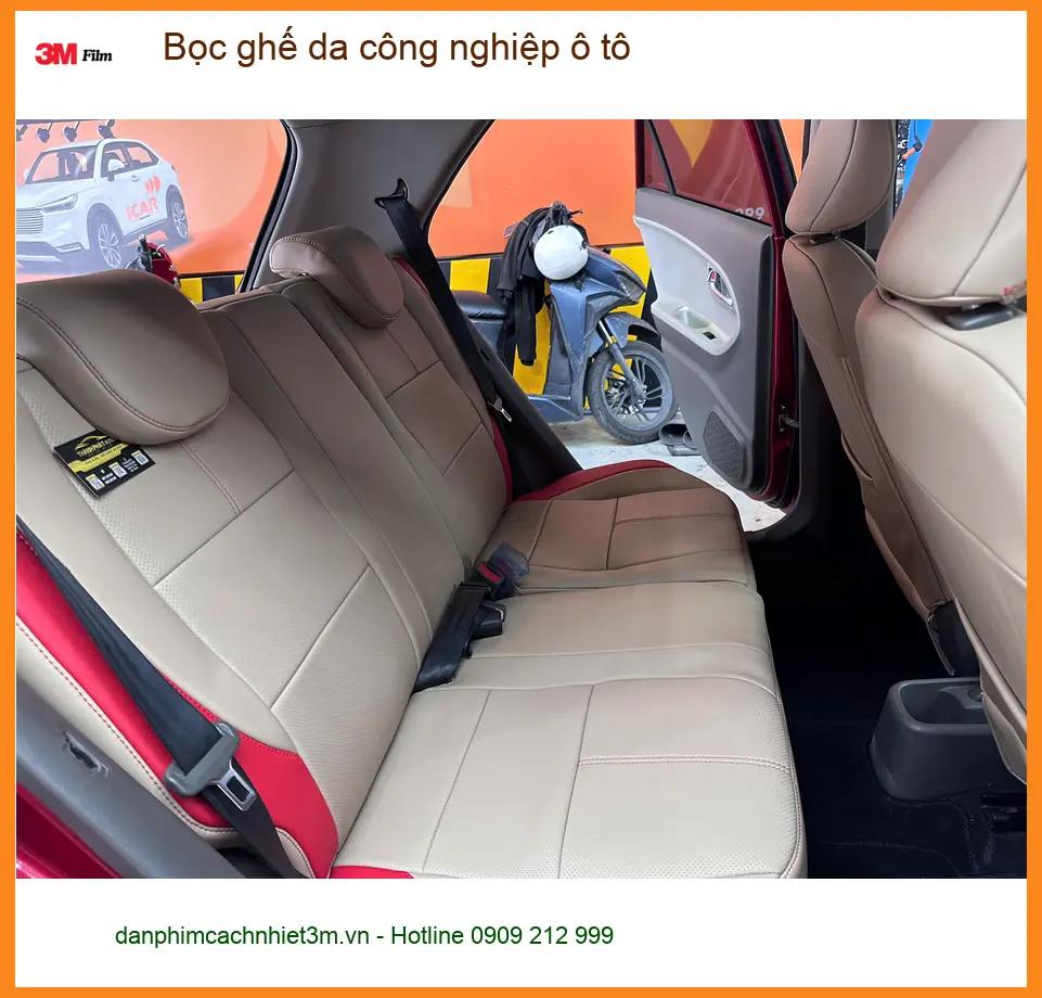 Chú Hưng bọc ghế da công nghiệp ô tô Hyundai Accent tại Nhà Bè ảnh thực tế 3