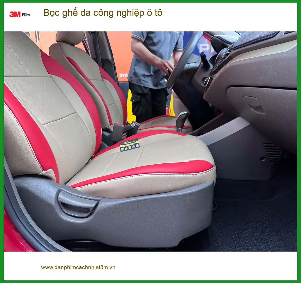 Chú Hưng bọc ghế da công nghiệp ô tô Hyundai Accent tại Nhà Bè ảnh thực tế 4