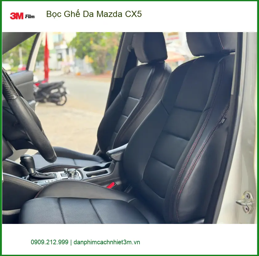 Chị Hải Yến bọc ghế da Mazda CX5 tại Quận Tân Phú để nâng tầm không gian nội thất ảnh thực tế 4
