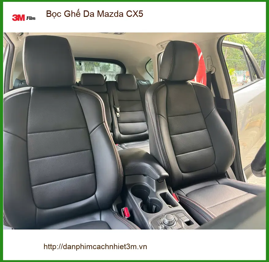 Chị Thảo bọc ghế da Mazda CX5 tại Bình Chánh để nội thất xe sang trọng hơn ảnh thực tế 5