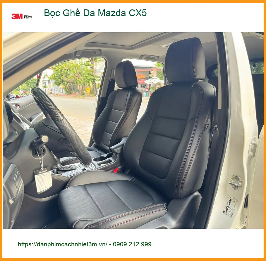 Anh Hoàng Nam bọc ghế da Mazda CX5 tại Quận 5 để nội thất xe mới mẻ hơn ảnh thực tế 2