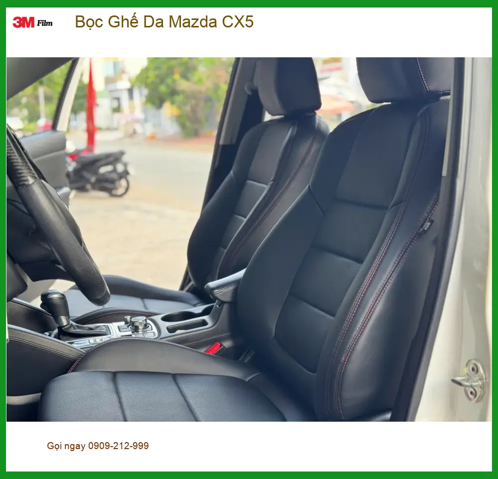 Anh Minh Khang bọc ghế da Mazda CX5 Quận Gò Vấp vì ghế zin cũ và khó vệ sinh ảnh thực tế 3