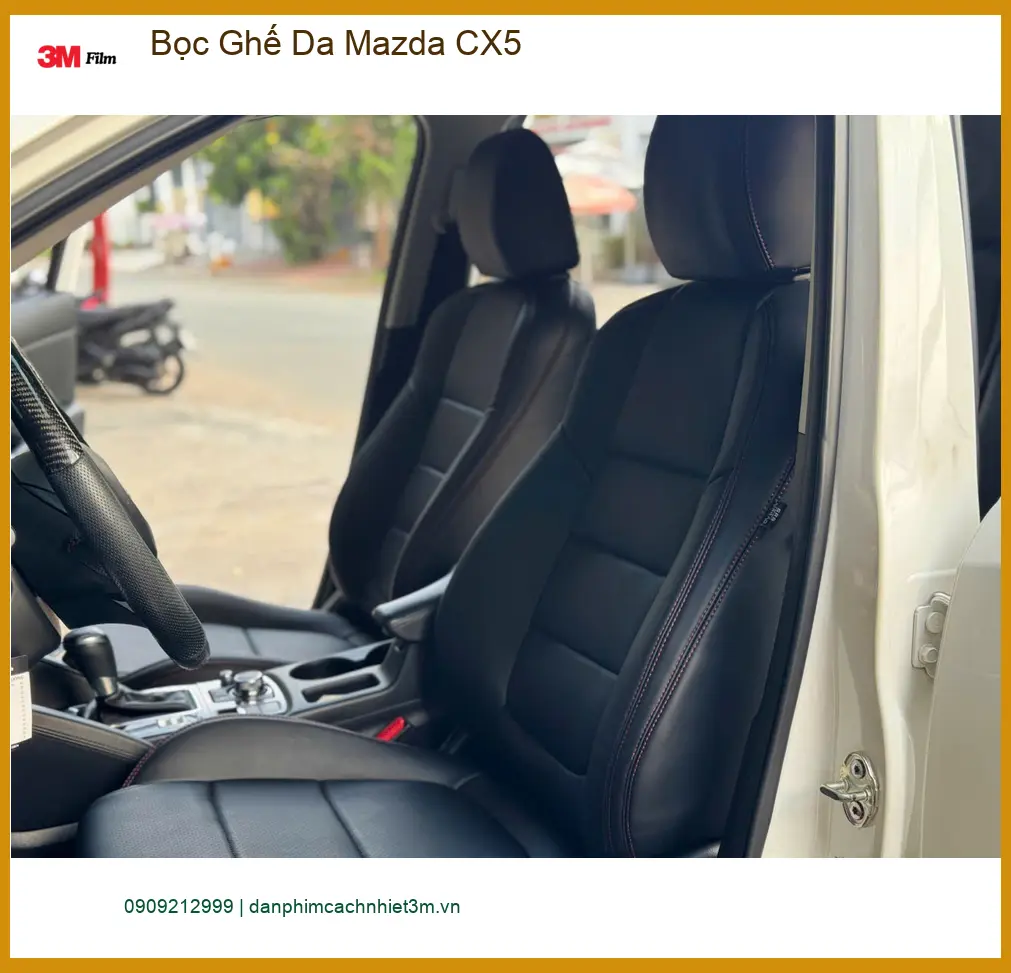 Anh Quân bọc ghế da Mazda CX5 vì ghế zin đã cũ và xuống cấp ở Hóc Môn ảnh thực tế 2