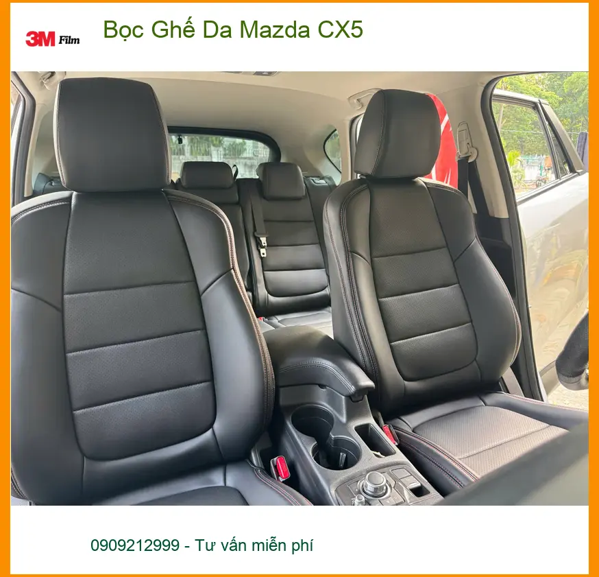 Anh Quân bọc ghế da Mazda CX5 vì ghế zin đã cũ và xuống cấp ở Hóc Môn ảnh thực tế 3