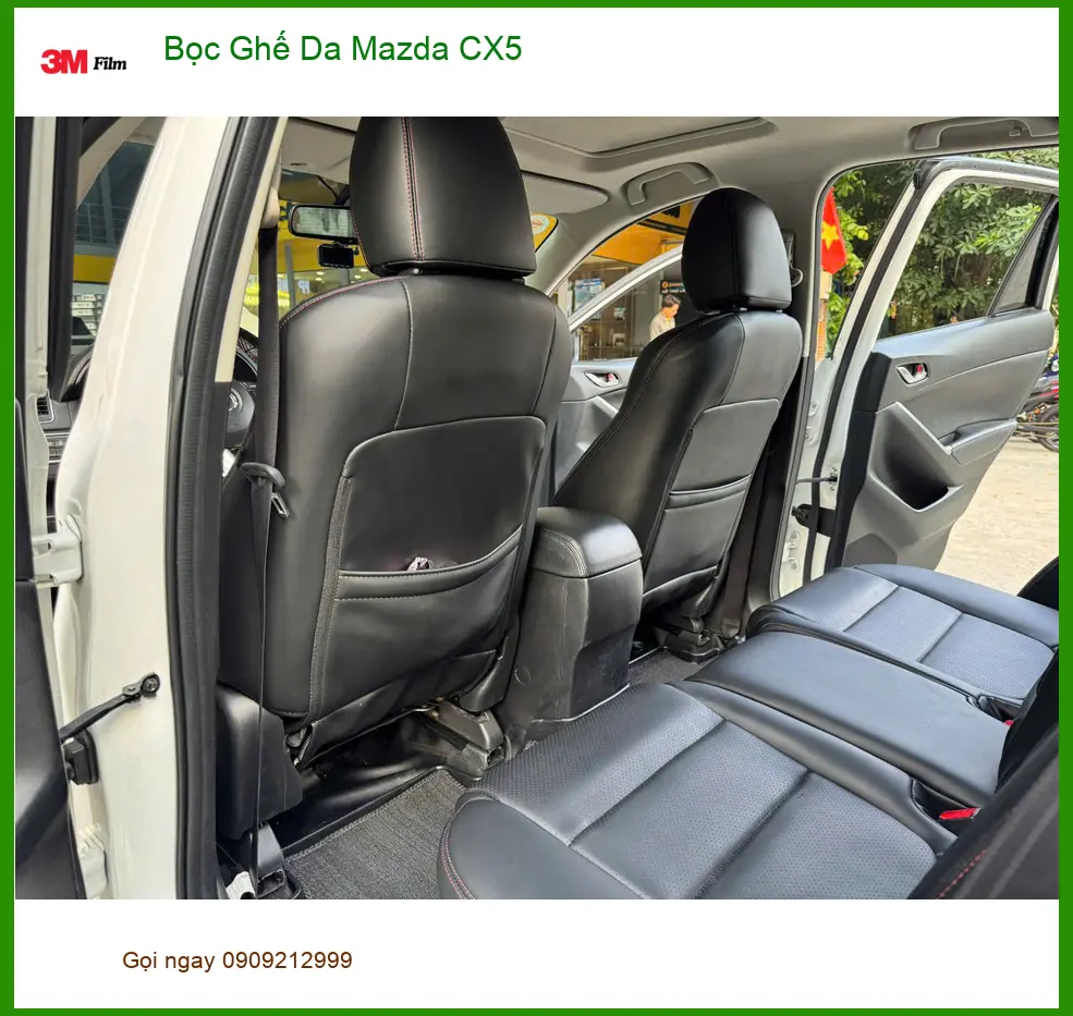 Anh Quân bọc ghế da Mazda CX5 vì ghế zin đã cũ và xuống cấp ở Hóc Môn ảnh thực tế 4