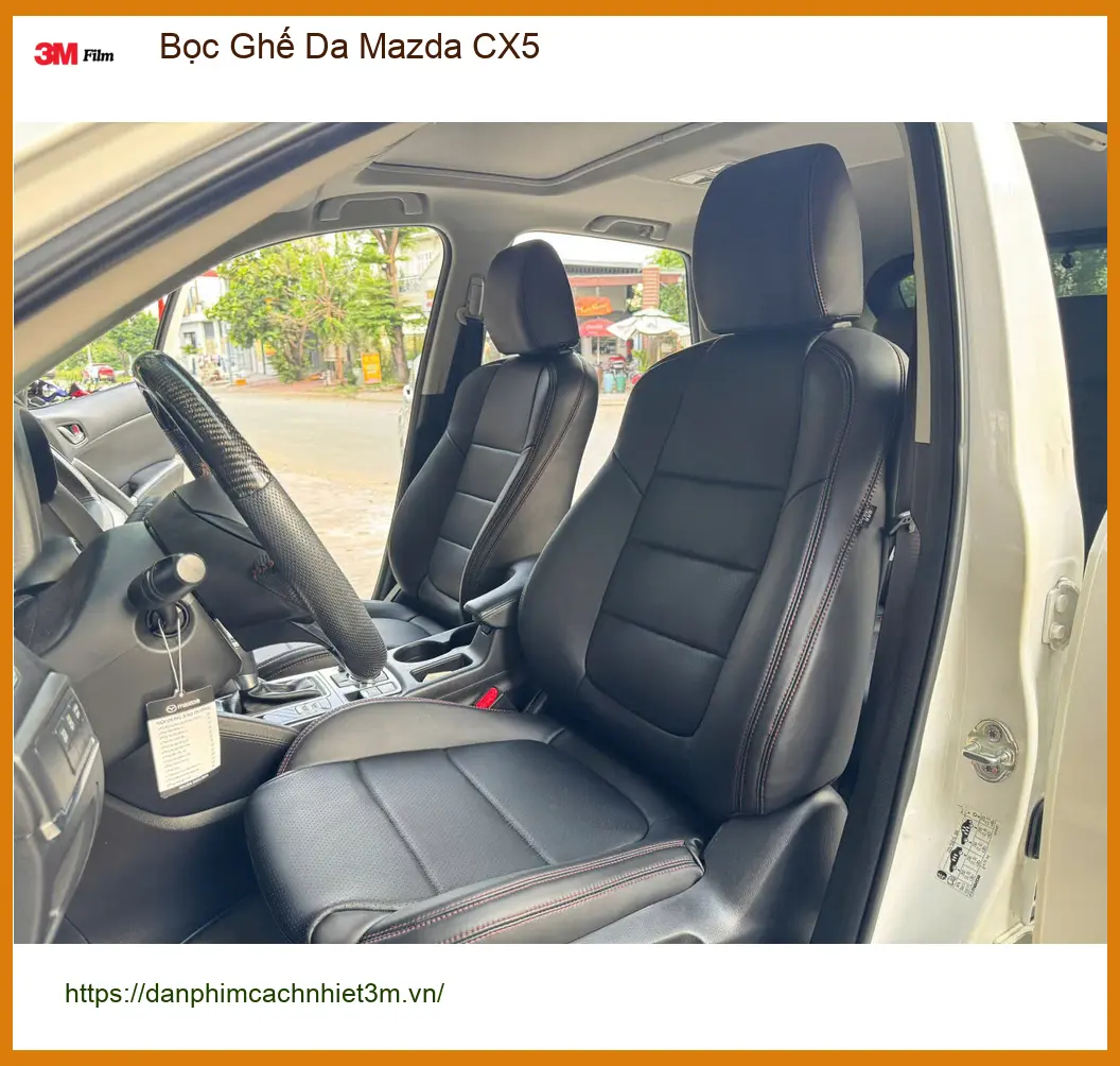 Anh Khải bọc ghế da Mazda CX5 tại Quận 9 để nội thất xe luôn mới và bền đẹp ảnh thực tế 3