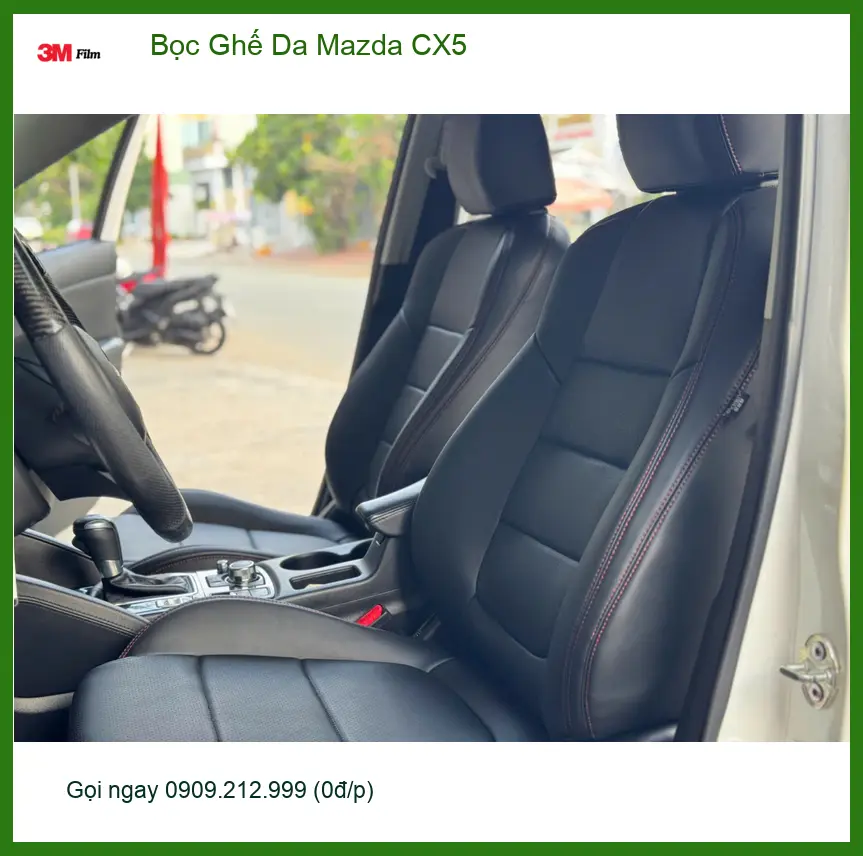 Chú Khang bọc ghế da Mazda CX5 Quận 2 để nội thất xe sang trọng hơn ảnh thực tế 3