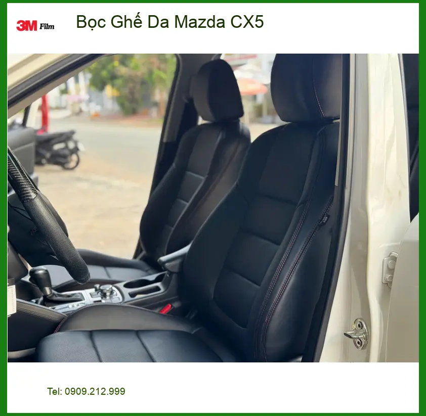 Anh Khải bọc ghế da Mazda CX5 tại Quận 9 để nội thất xe luôn mới và bền đẹp ảnh thực tế 4