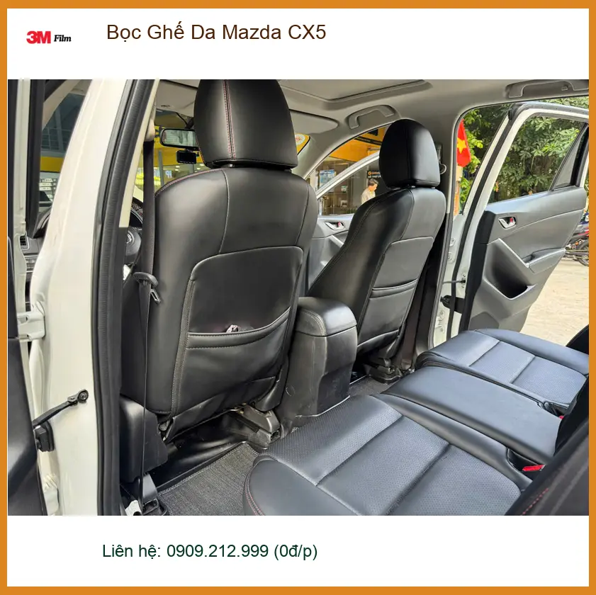 Chú Khang bọc ghế da Mazda CX5 Quận 2 để nội thất xe sang trọng hơn ảnh thực tế 4