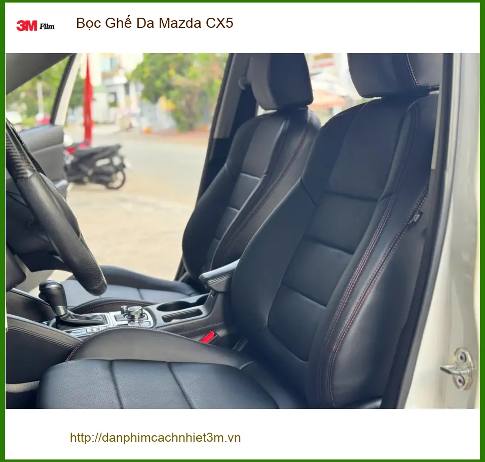 Anh Khải bọc ghế da Mazda CX5 tại Quận 9 để nội thất xe luôn mới và bền đẹp ảnh thực tế 5