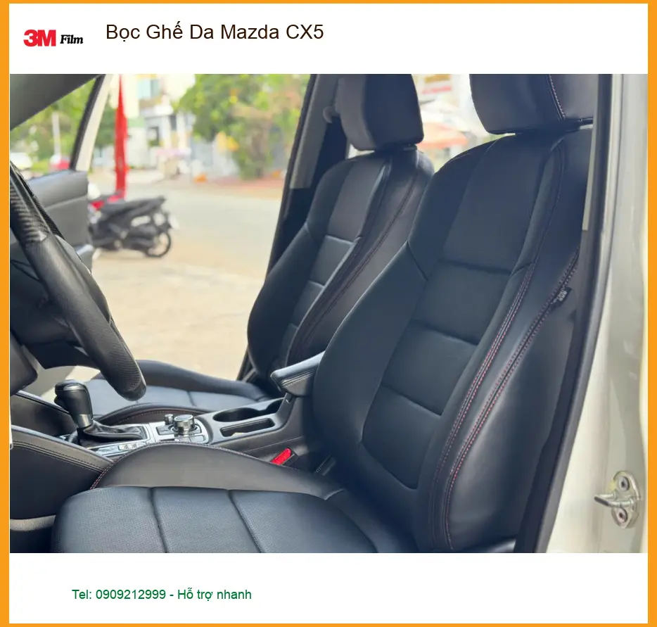 Anh Long bọc ghế da Mazda CX5 tại Quận 10 để nội thất sang trọng, bền đẹp ảnh thực tế 2