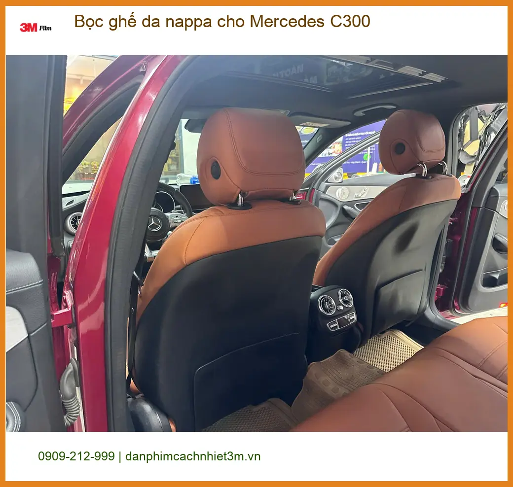 Anh Thanh bọc ghế da nappa cho Mercedes C300 tại Quận 4 để nâng tầm nội thất xe