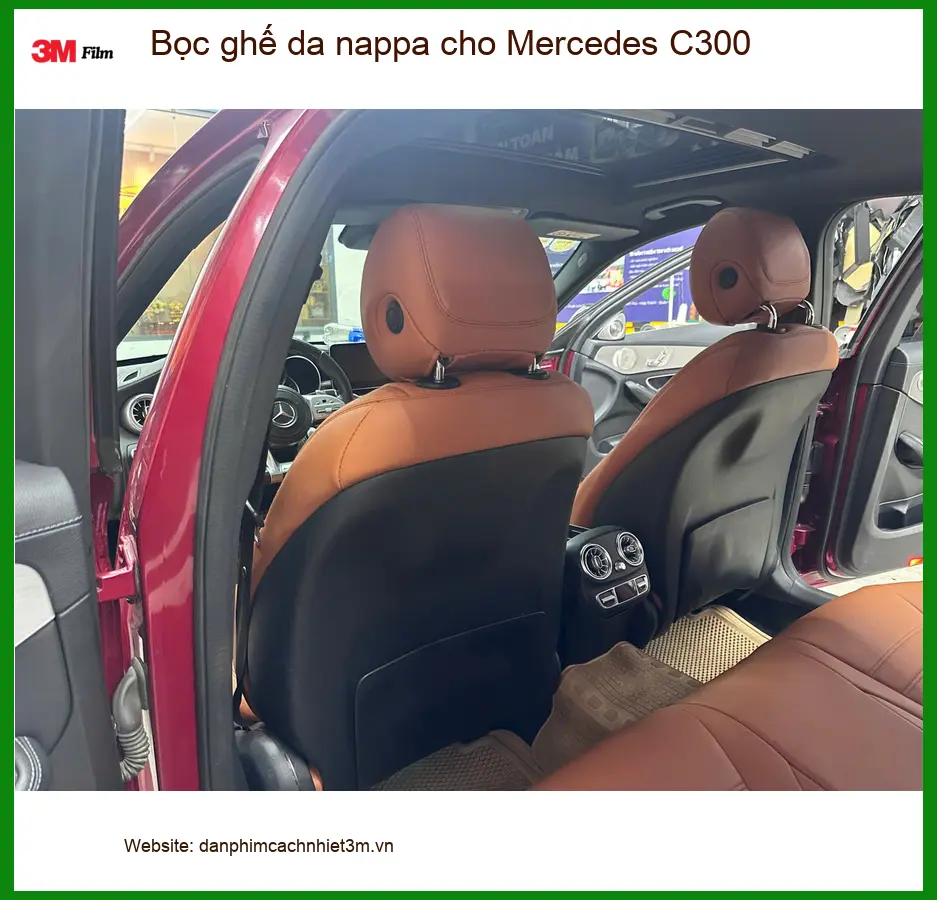 Anh Khải bọc ghế da Nappa cho Mercedes C300 tại Quận 12 để nâng tầm nội thất xe ảnh thực tế 2