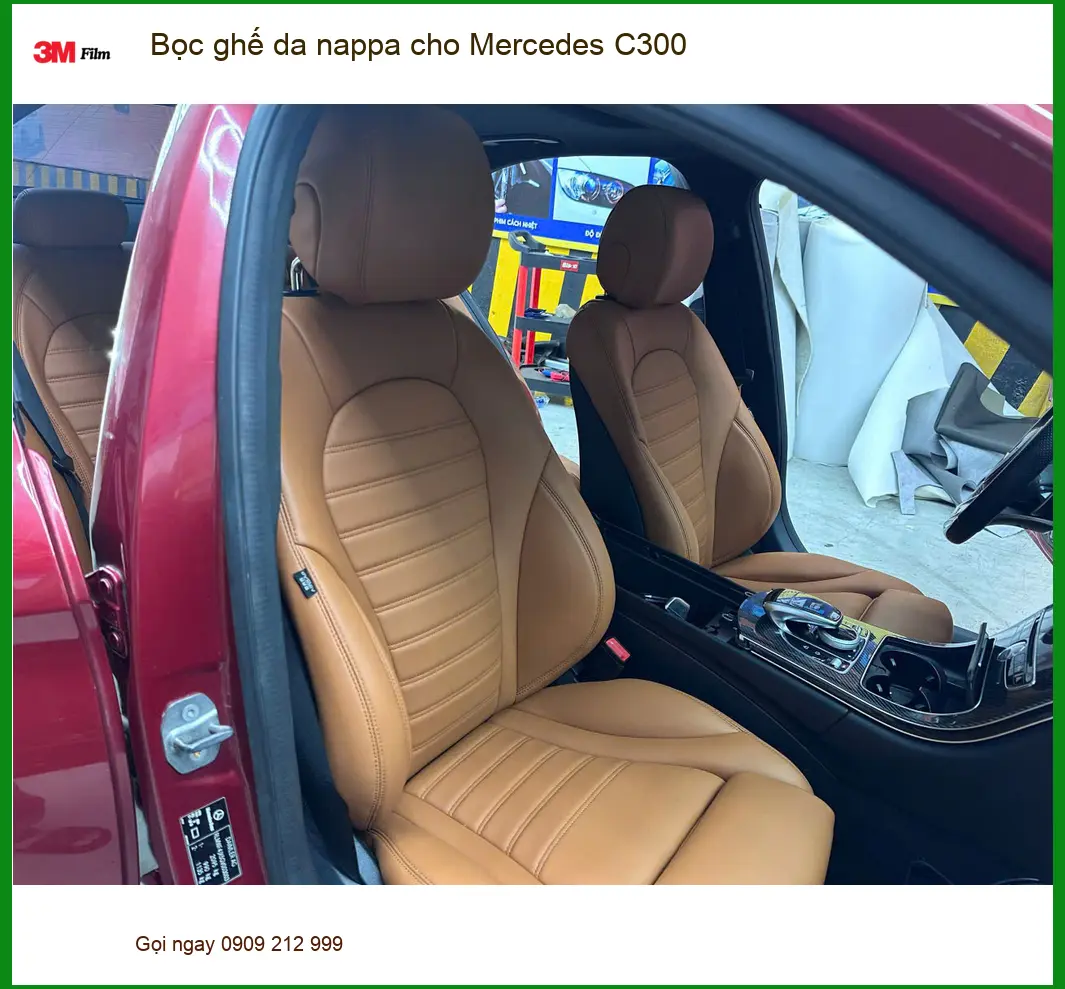 Anh Dũng bọc ghế da Nappa Mercedes C300 tại Nhà Bè để khoang xe sang trọng hơn
