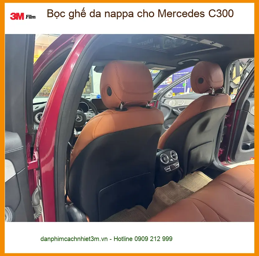 Anh Tấn bọc ghế da nappa cho Mercedes C300 Quận 3 để nâng tầm không gian nội thất