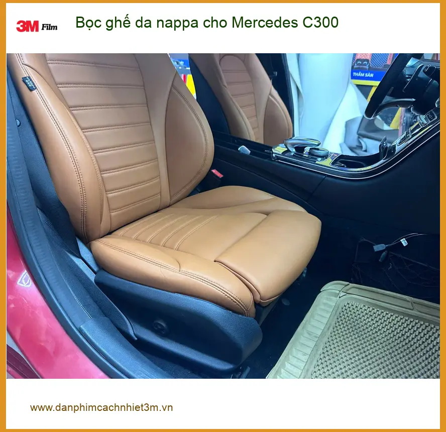 Anh Tấn bọc ghế da nappa cho Mercedes C300 Quận 3 để nâng tầm không gian nội thất ảnh thực tế 4