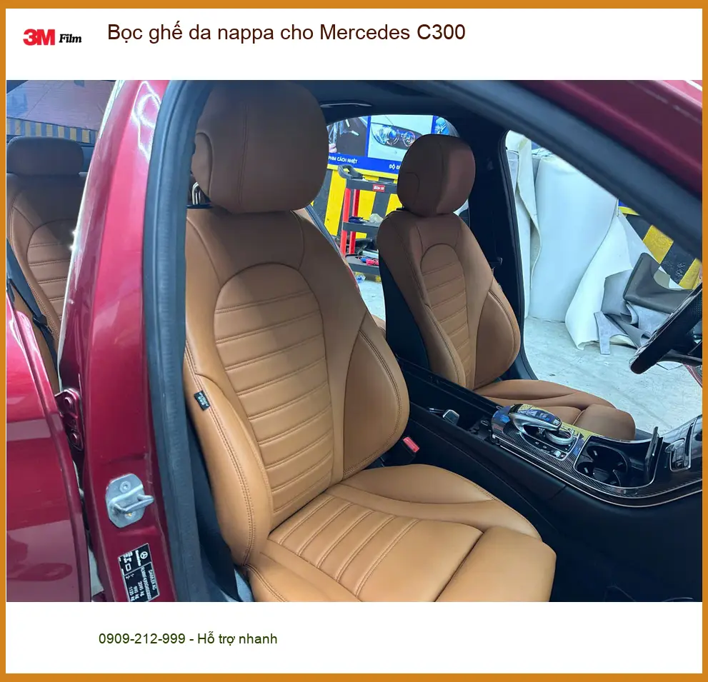 Anh Tấn bọc ghế da nappa cho Mercedes C300 Quận 3 để nâng tầm không gian nội thất ảnh thực tế 5