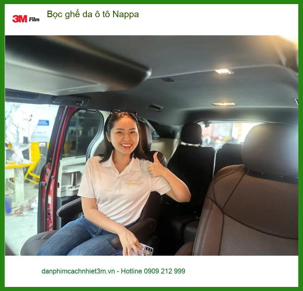 Chị Hương Giang bọc ghế da Nappa ô tô Hyundai Accent tại Quận 12