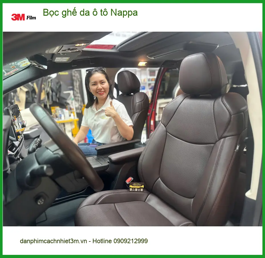 Chị Hương Giang bọc ghế da Nappa ô tô Hyundai Accent tại Quận 12 ảnh thực tế 2