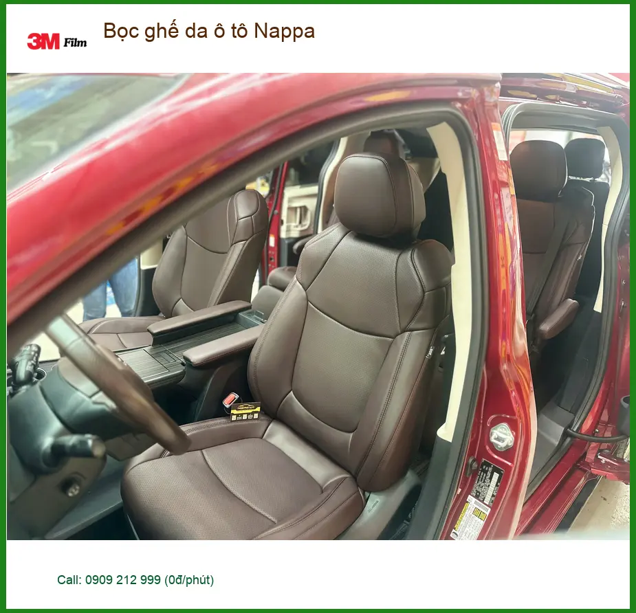Chị Hương Giang bọc ghế da Nappa ô tô Hyundai Accent tại Quận 12 ảnh thực tế 4