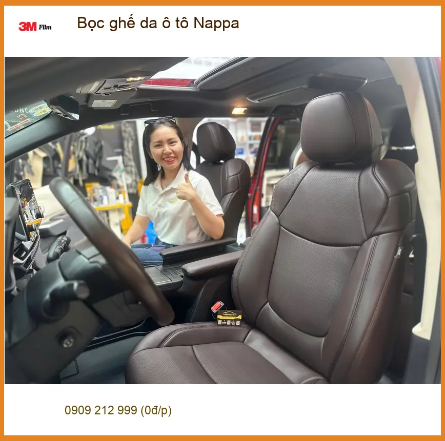 Chị Thanh bọc ghế da ô tô Nappa cho Kia K3 ở Nhà Bè, sang trọng, bền đẹp. ảnh thực tế 3