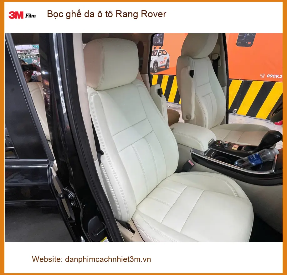 Chị Kiều bọc ghế da ô tô Range Rover Quận 1 vì ghế zin đã cũ và bong tróc nhiều ảnh thực tế 2