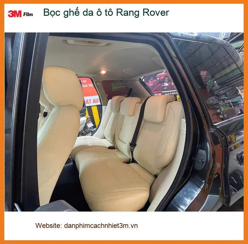 Chị Kiều bọc ghế da ô tô Range Rover Quận 1 vì ghế zin đã cũ và bong tróc nhiều ảnh thực tế 5